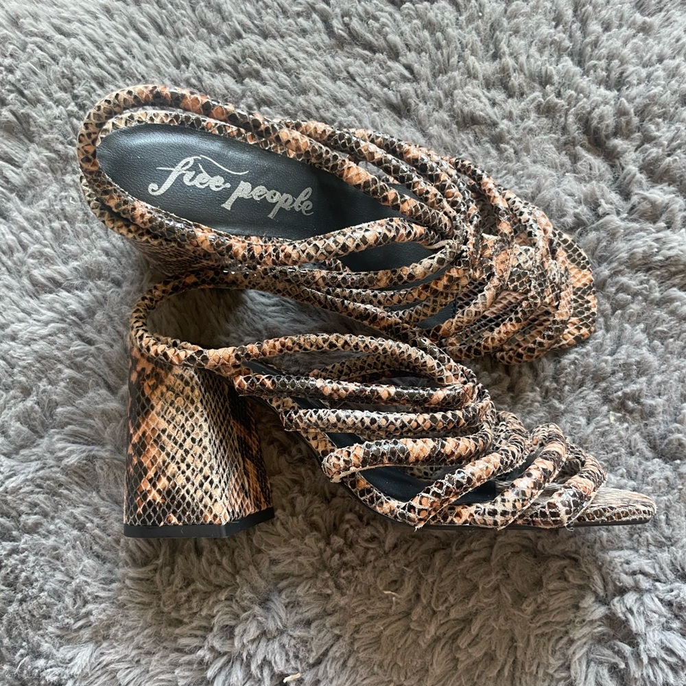 Free People Python Collette Cinched Block Sandal - image 3